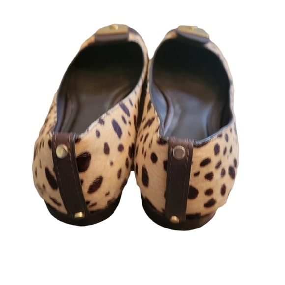 Tory Burch Priscilla Cheetah Print Calf Hair Flats Size 6 1/2 - Picture 4 of 7